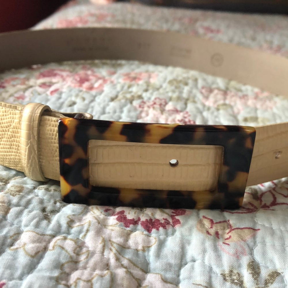 Jaeger vintage beige leather belt